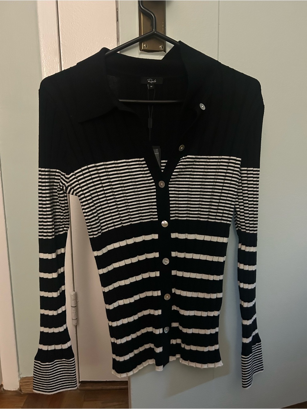 Rails Aurelia Sweater  Black & Ivory Striped